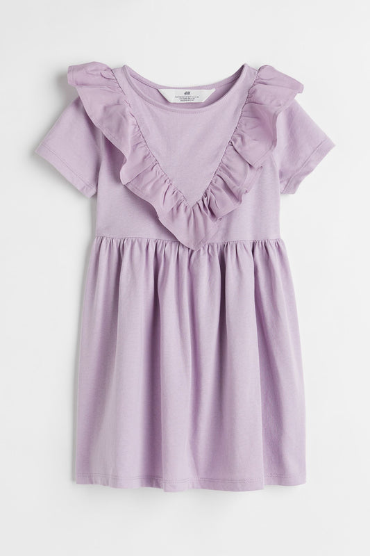 Vestido niña H&M algodón morado promo 2x1000