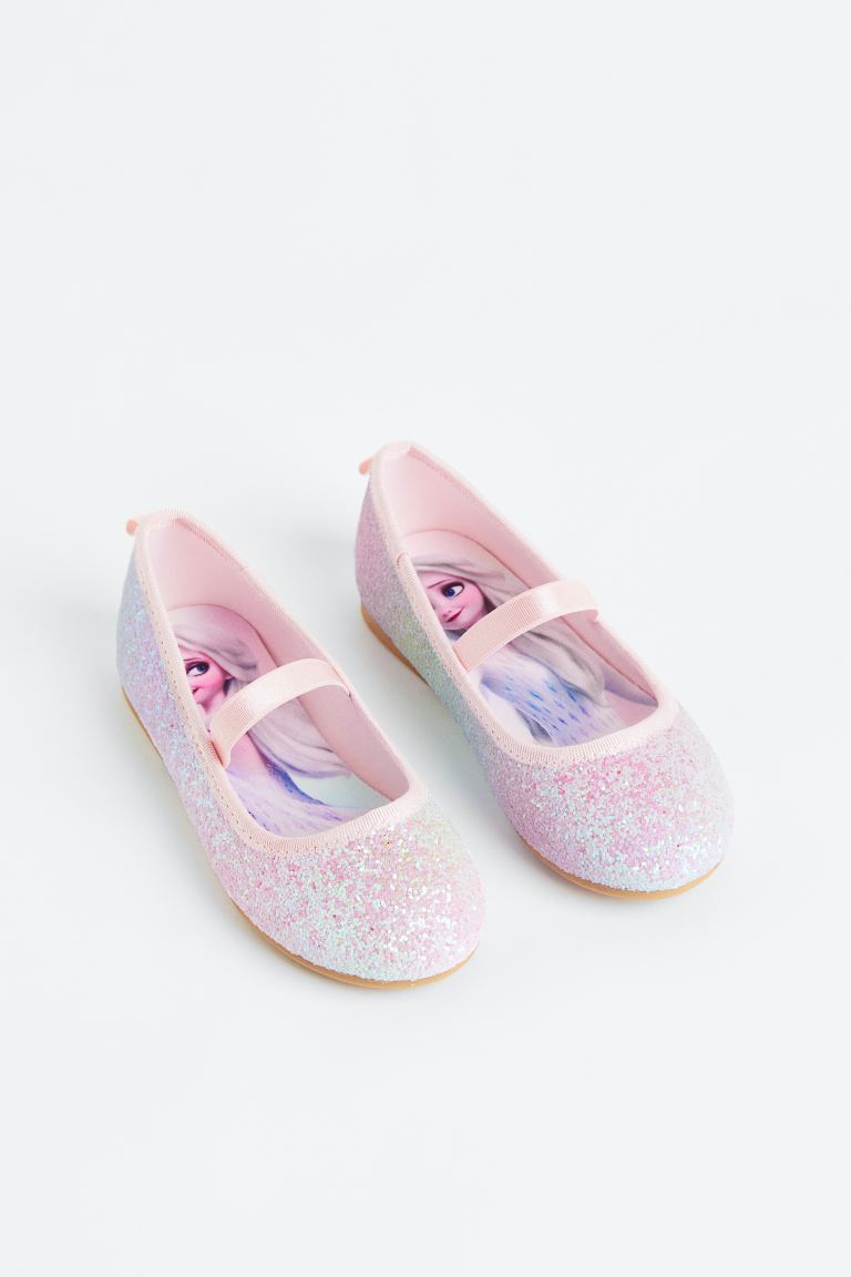 Zapatillas rosadas frozen glitter H&M niña