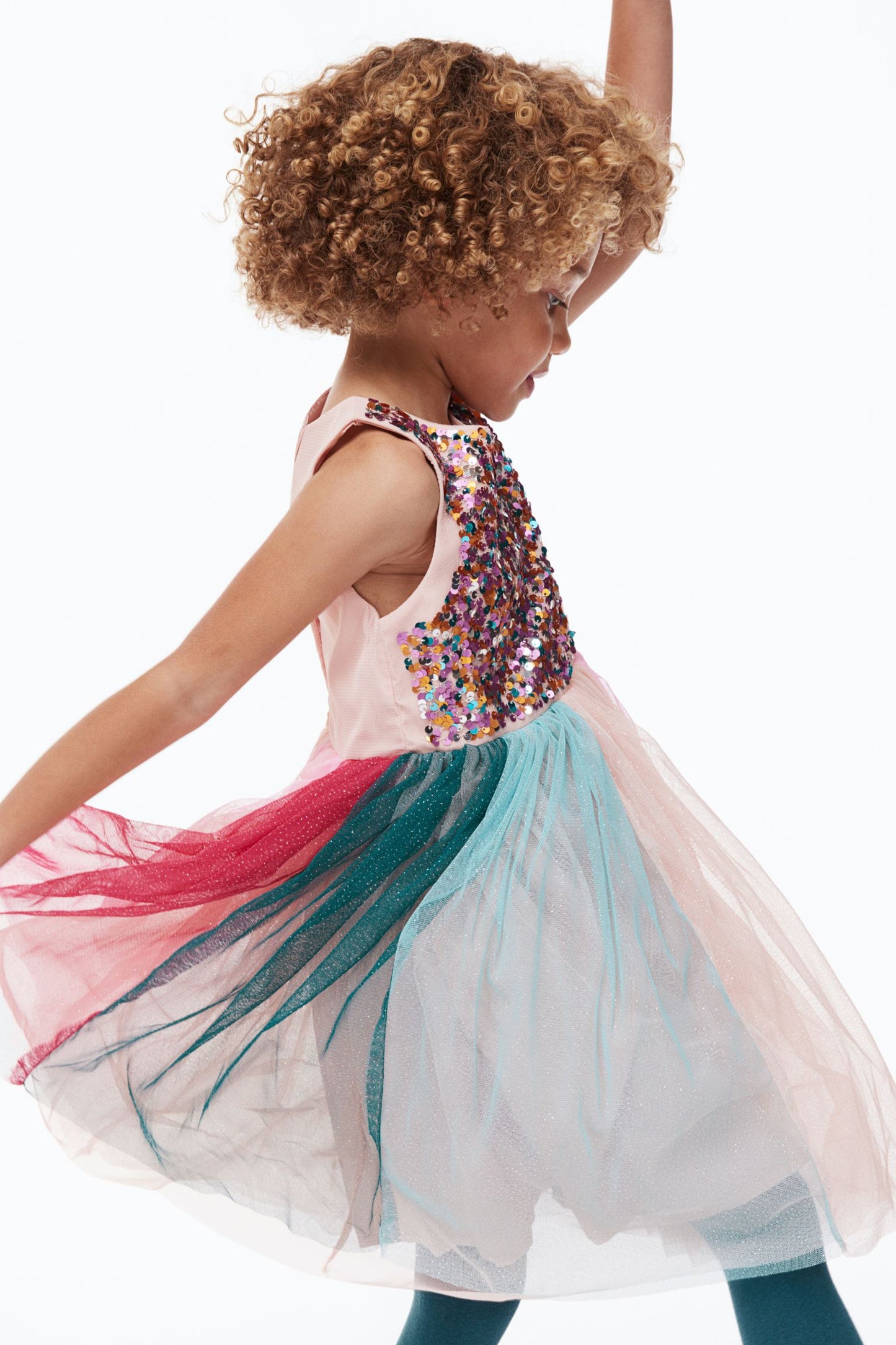 Vestido niña H&M lentejuelas tulle glitter