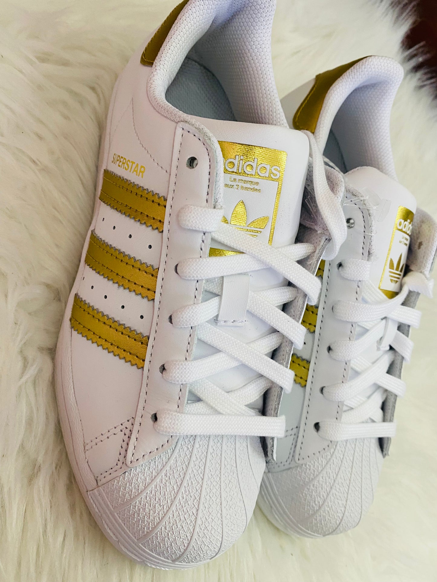 Tenis blancos adidas superstar niña grande dama mujer adulto