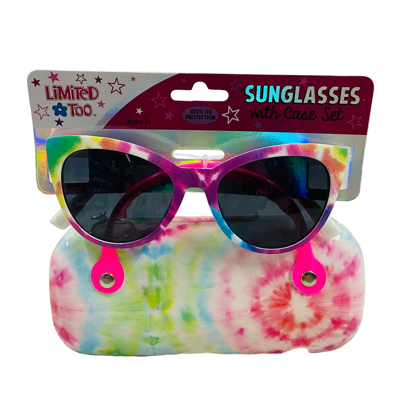 Lentes niña tie-dye colores con portalentes