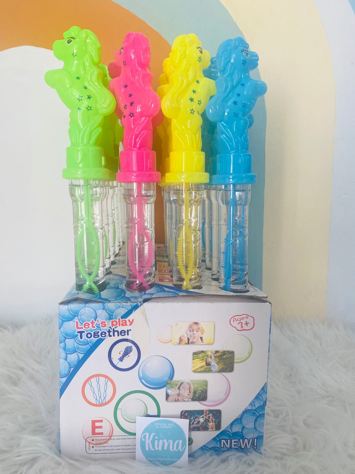 Burbujas unicornio varios colores
