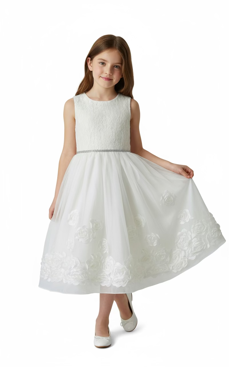 Vestido blanco niña gala eventos