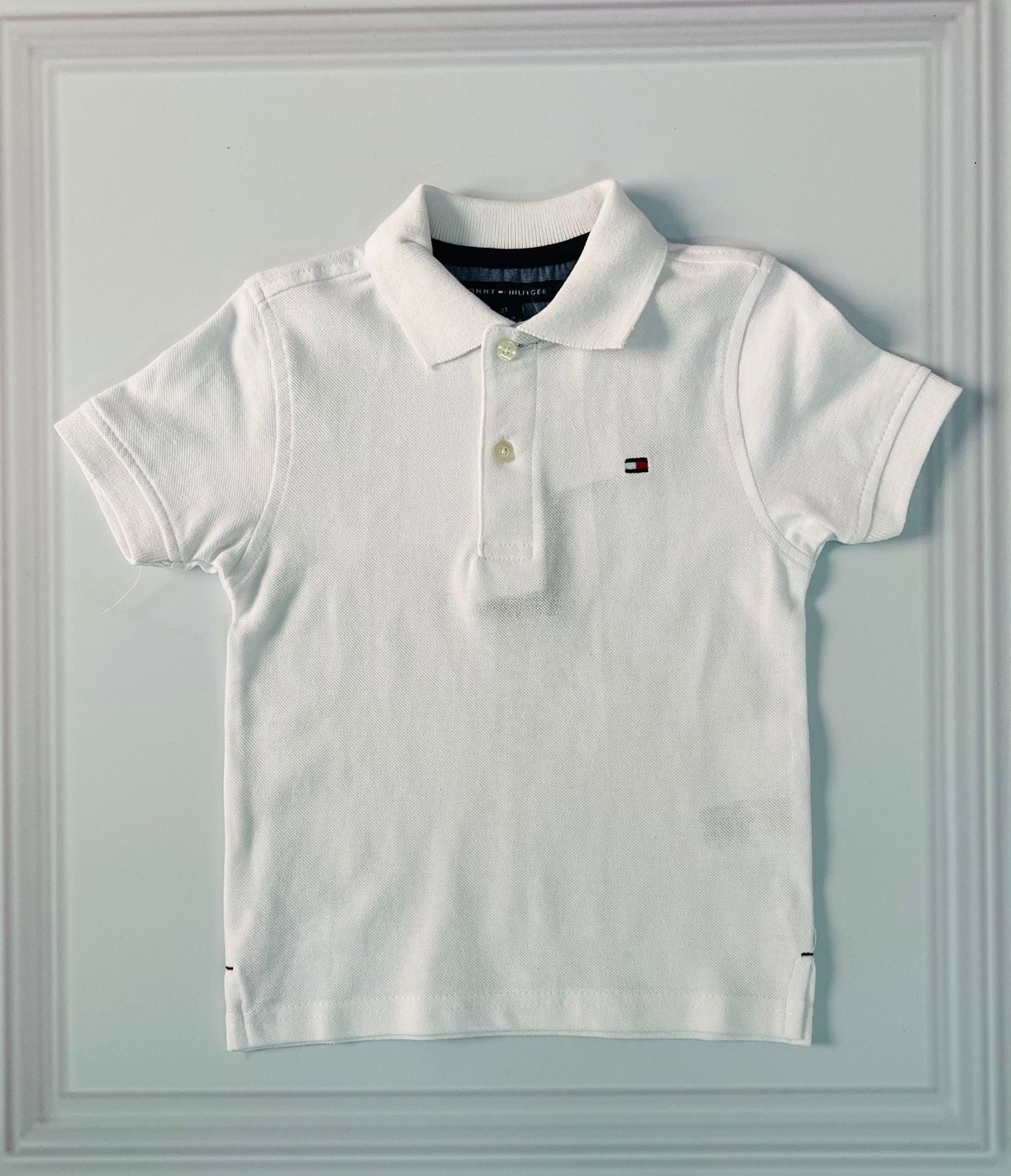 Camisa blanca Tommy Hilfiger polo niño