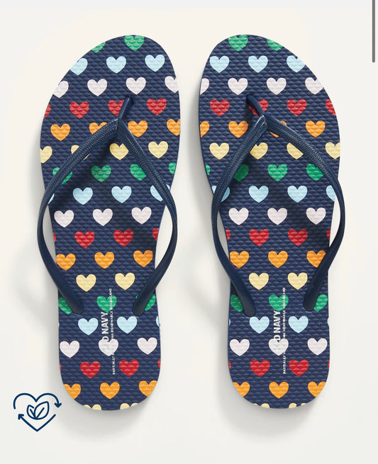 Sandalias adulto corazones flip flop 522 promo 4x1000