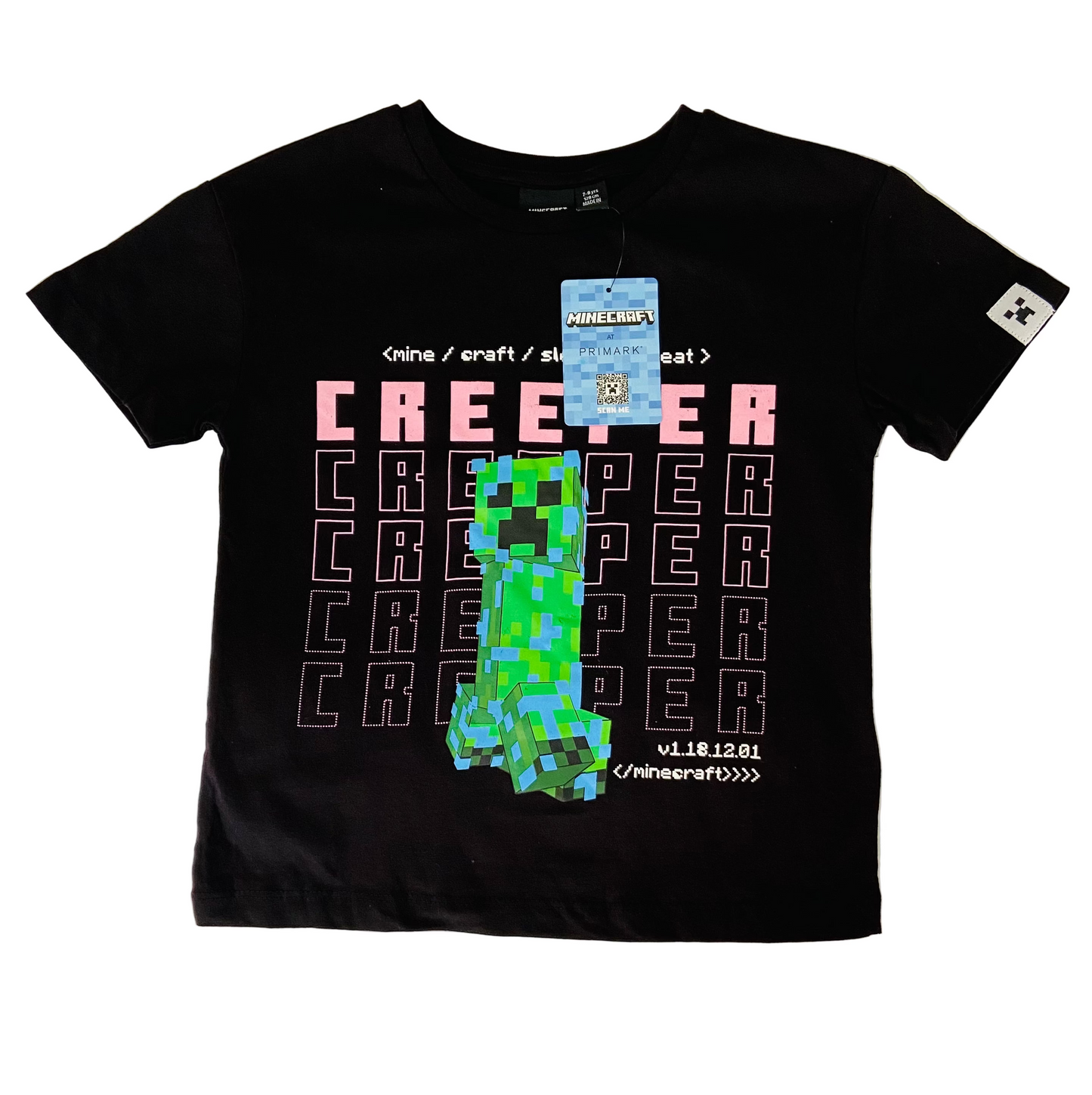 Camisa minecraft negra niño