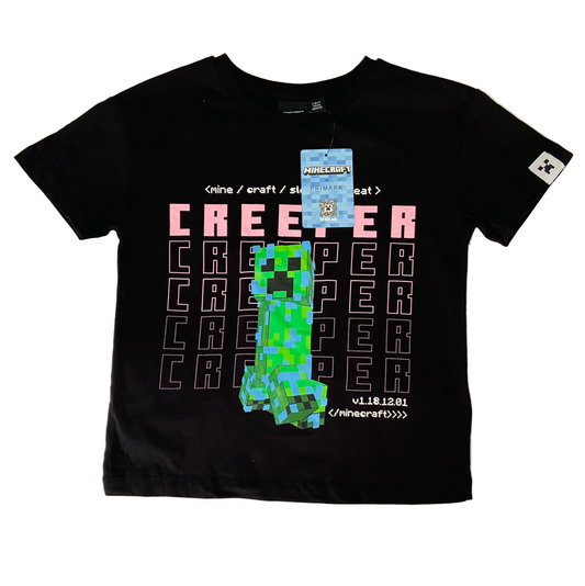 Camisa minecraft negra niño