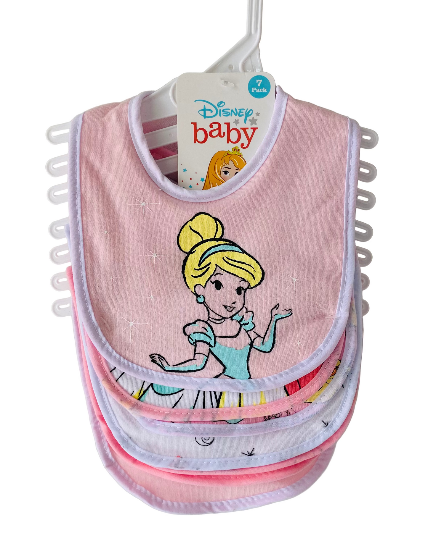 Set 7 Baberos Disney bebe Niña princesas