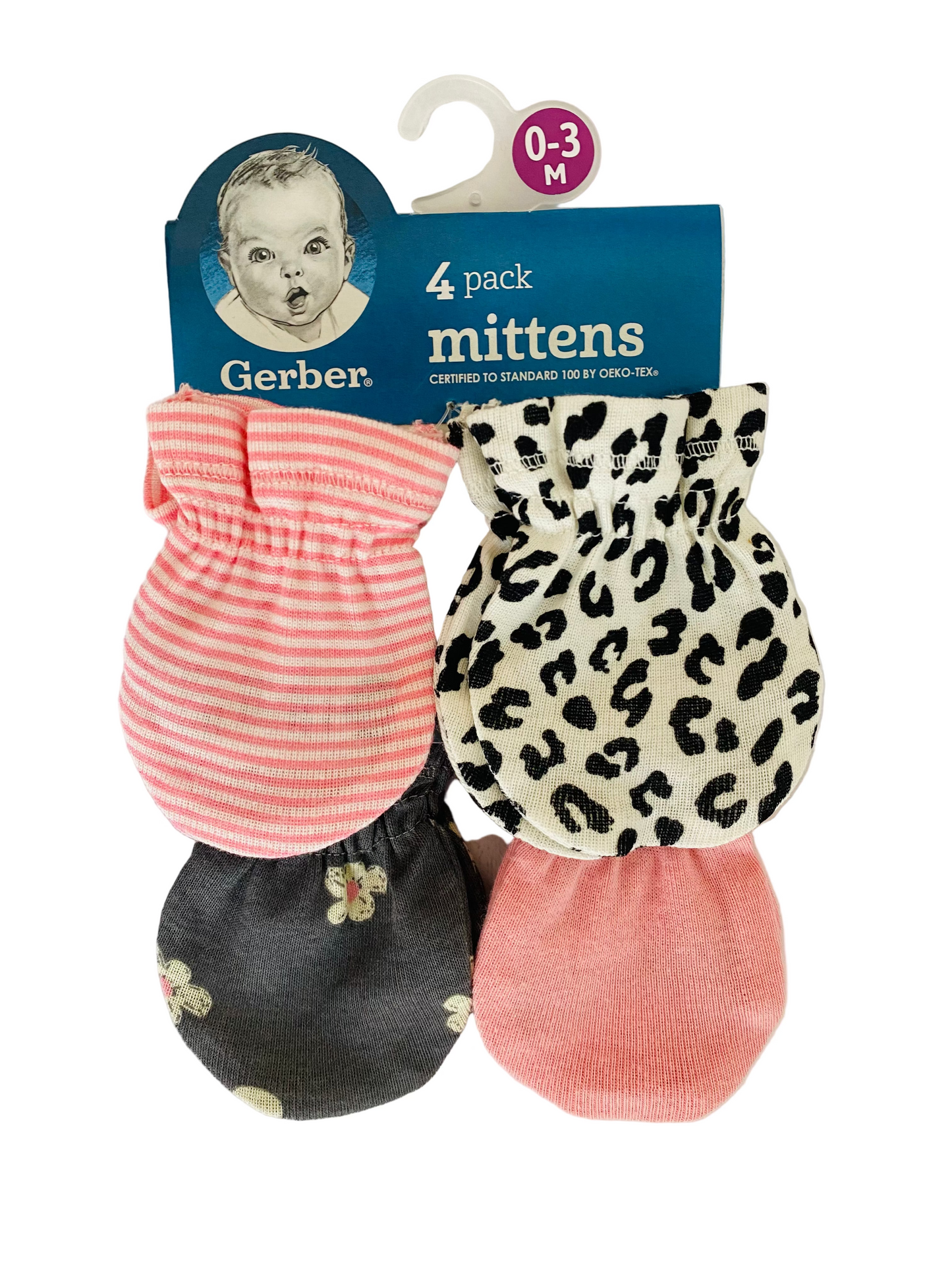 Set 4 Guantes bebe niña Gerber