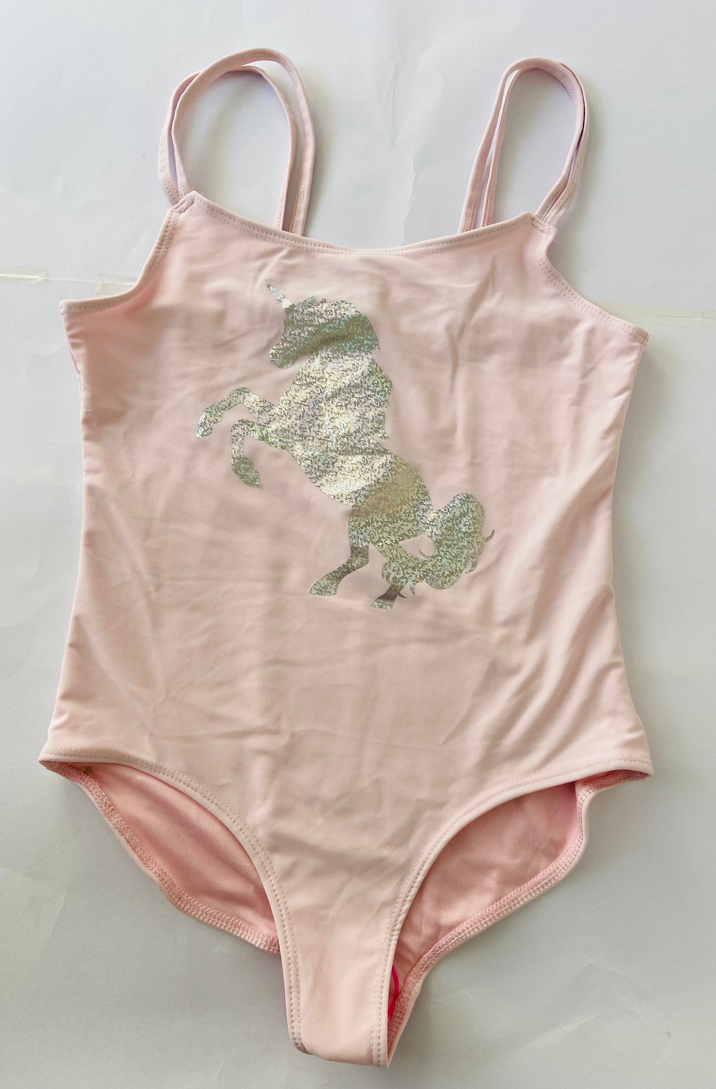 traje de baño 2 piezas niña rosado unicornio