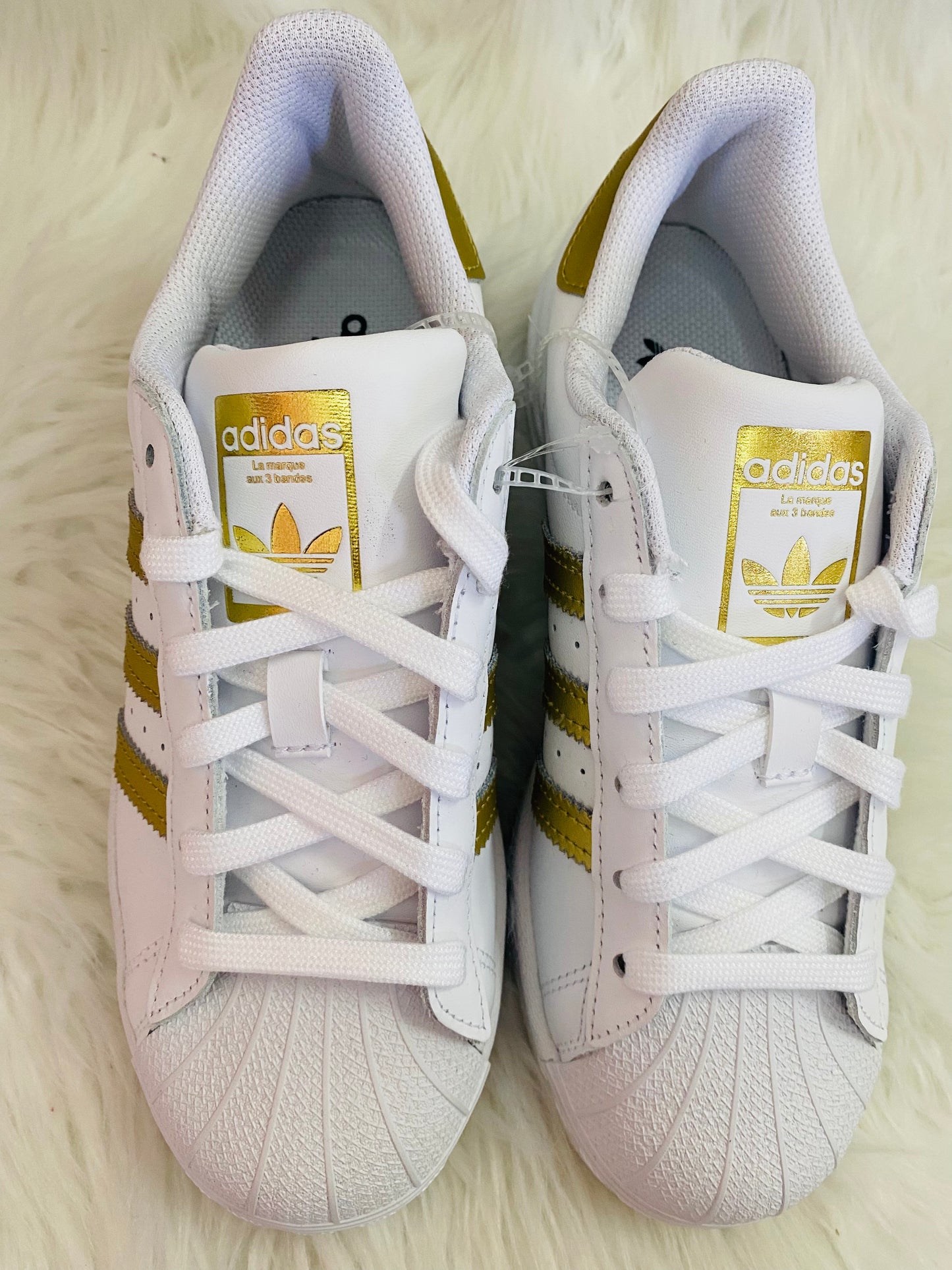 Tenis blancos adidas superstar niña grande dama mujer adulto