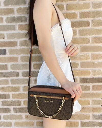Cartera café mujer Crosbody 100% auténtica