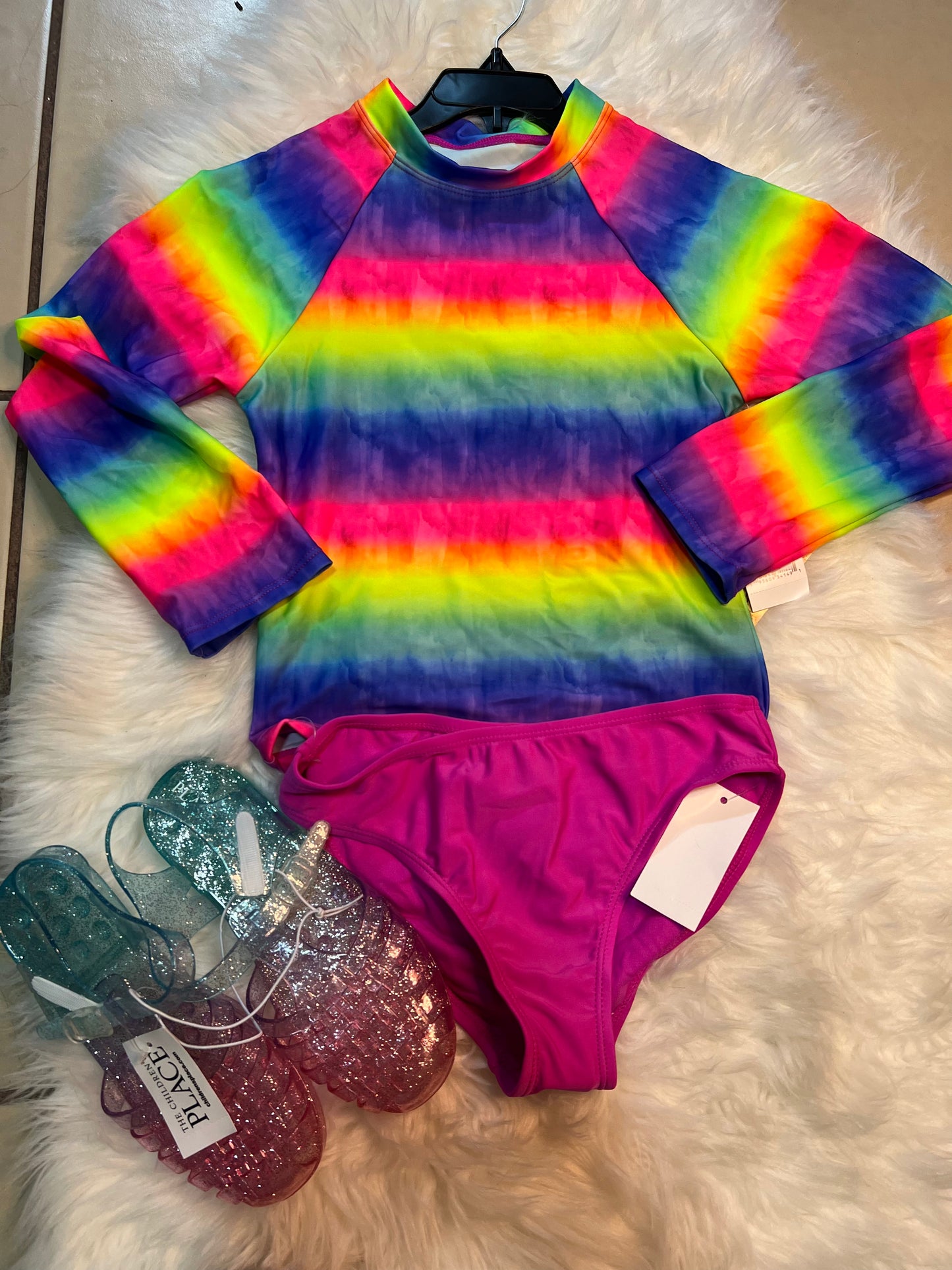 Traje de baño colores niña 2 piezas