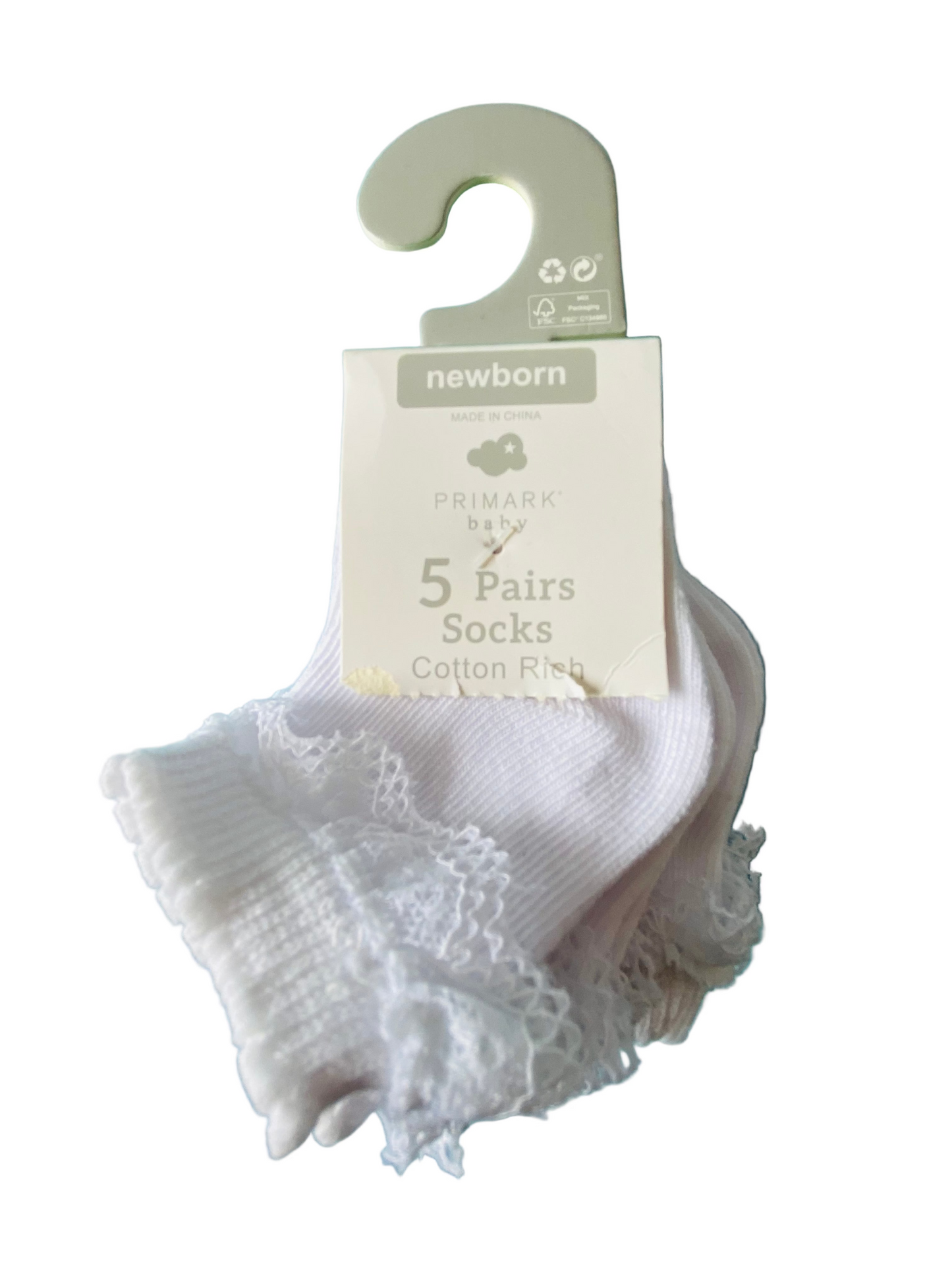 Set 5 pares Calcetines revuelo blancos Primark
