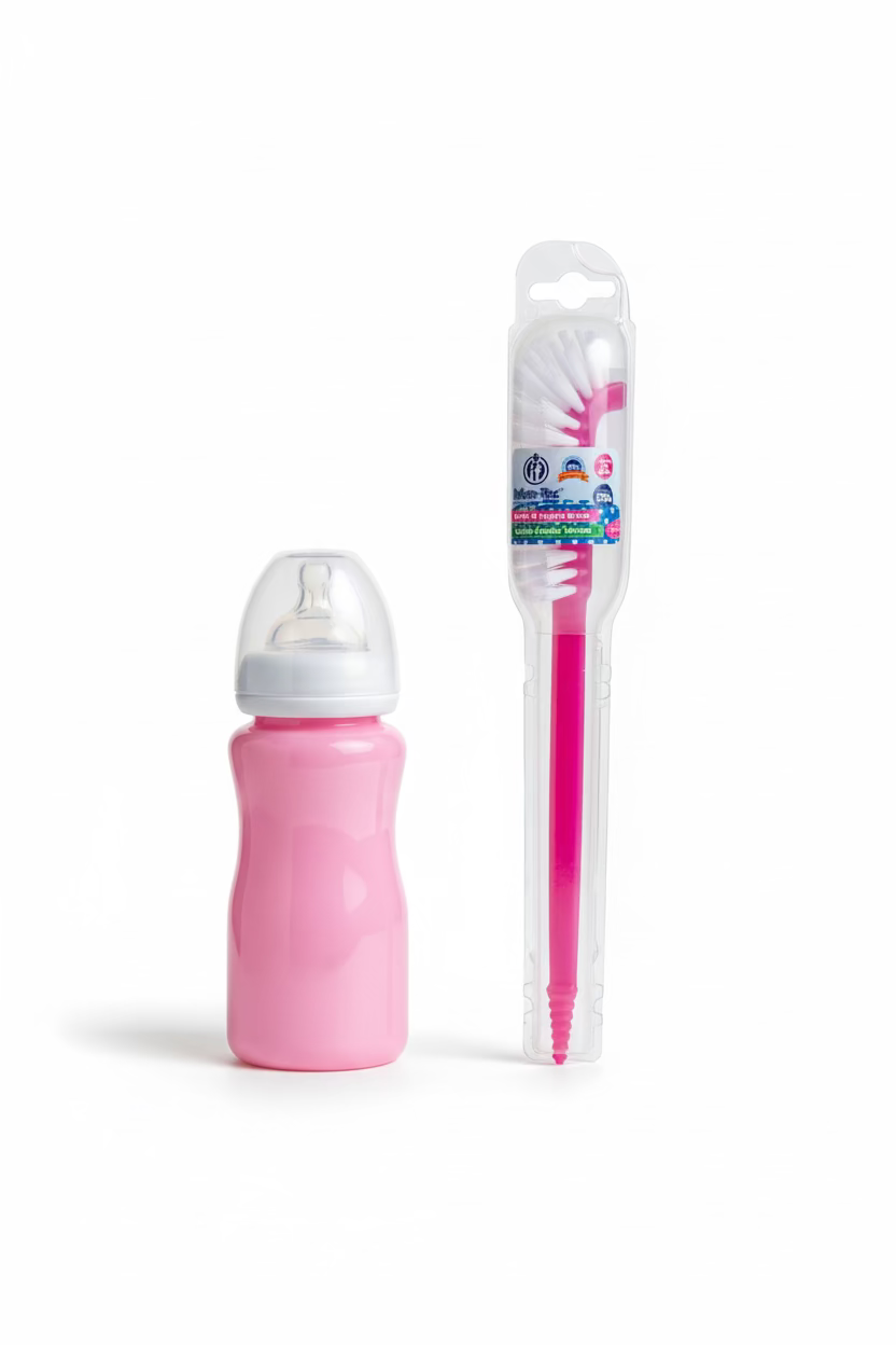 Cepillo infan-tec biberon pepe rosado bebe niña