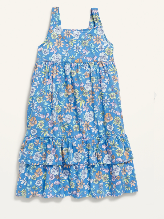 Vestido old navy niña azul flores promo 3x1000