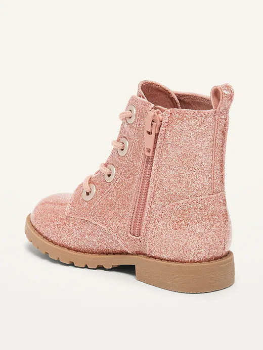 Botines burritos niña Old Navy botas glitter rosado