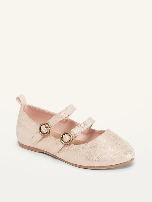 Zapatillas gold rose flats Old navy niña