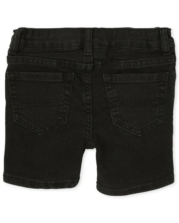 Calzoneta Short niño y bebe niño Jeans negro childrens place