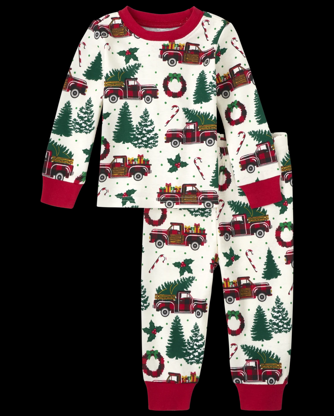 Set 2 piezas pijamas Childrens Place unisex niña niño navidad 76742128