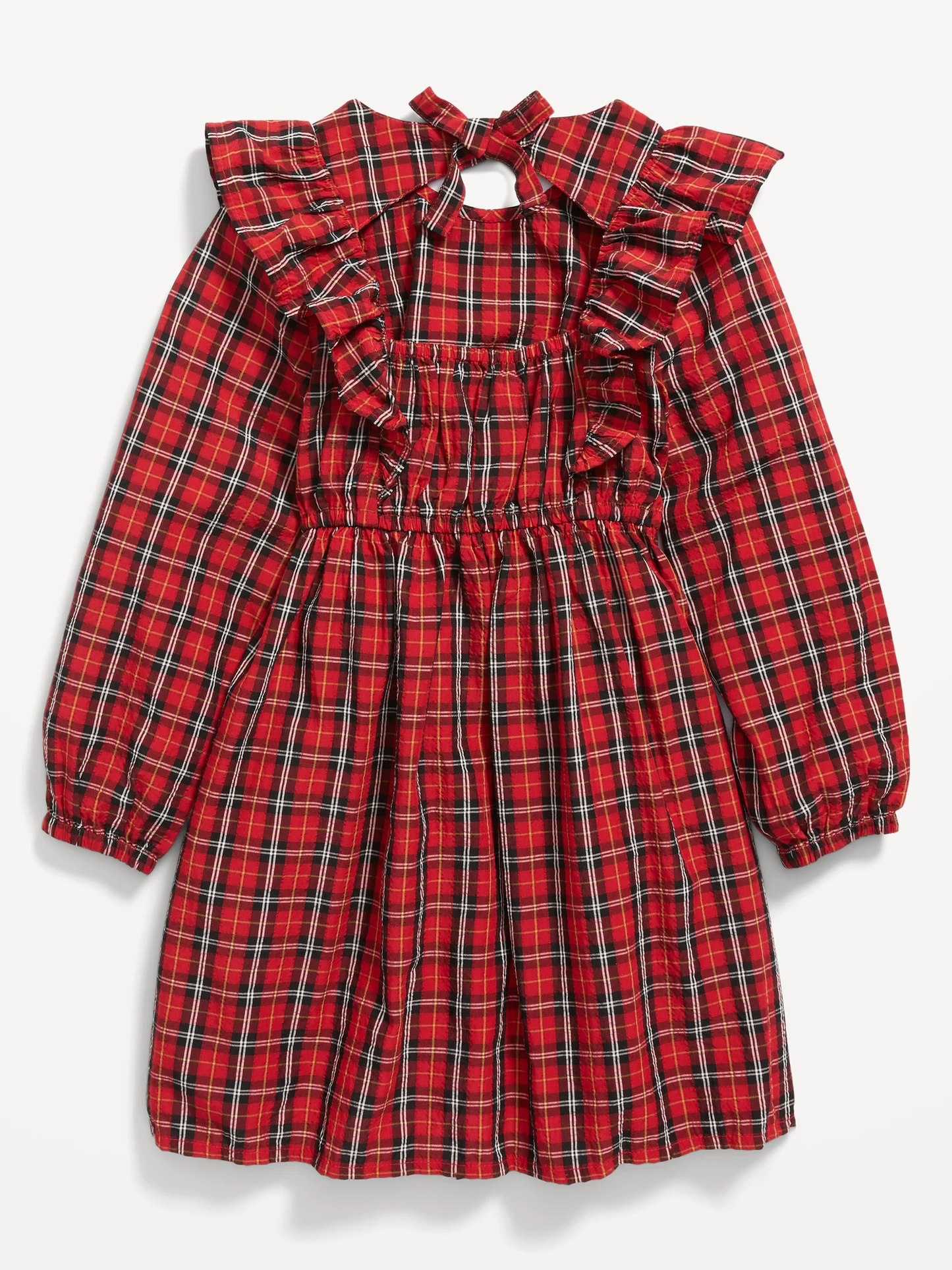 Vestido rojo cuadros chongo old navy niña 02265840