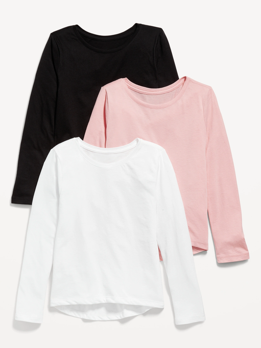 Camisas manga larga blanca negra rosada Old Navy