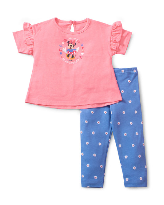 Set Conjunto Disney St Jacks Minnie Azul Rosa Niña 0000063601
