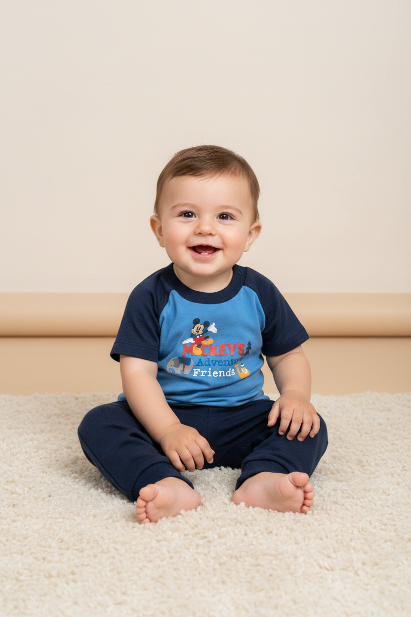 Set Conjunto Disney St Jacks Mickey Azul bebe Niño 0000063701 promo 3x1000