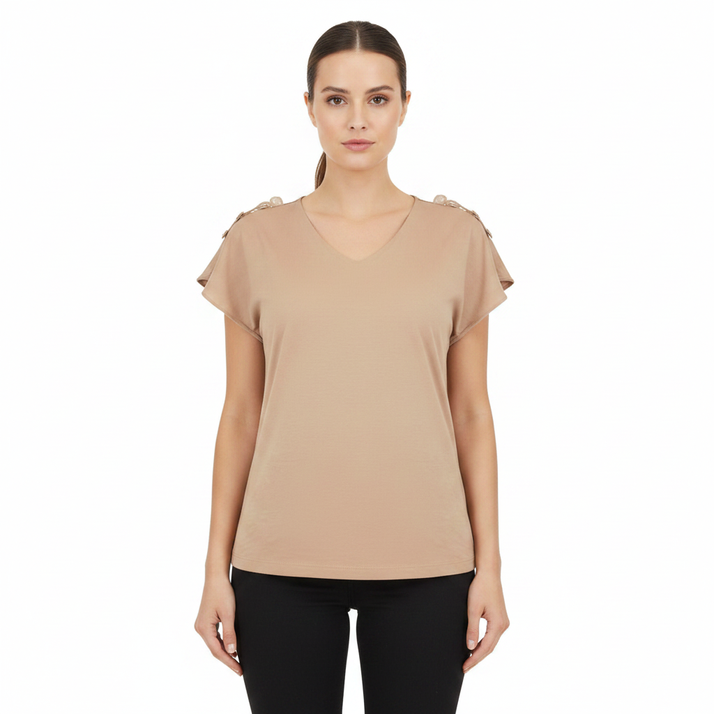 Camisa formal mujer dama nude IN1-1665 390290 promo 4x1000