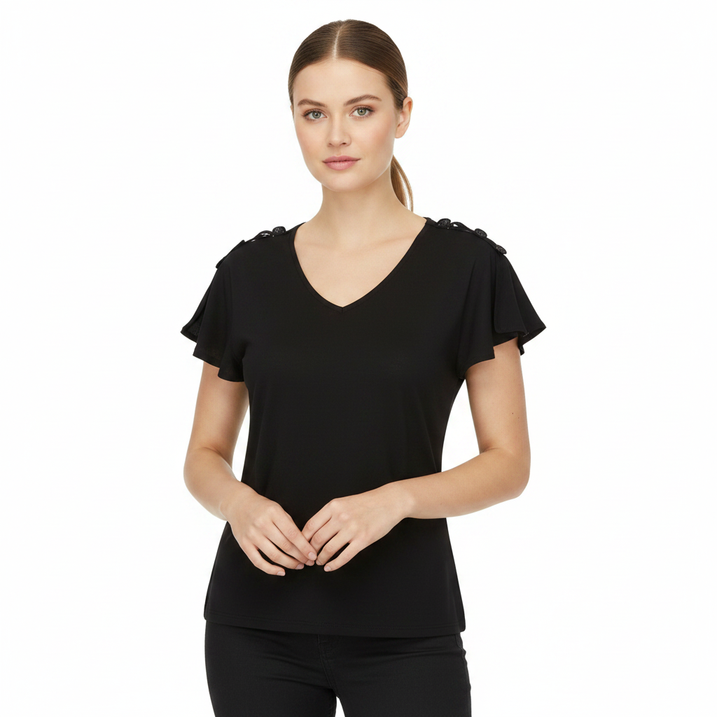 Camisa formal mujer dama negro IN1-1665  390290 promo 4x1000
