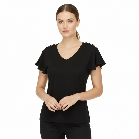 Camisa formal mujer dama negro IN1-1665  390290 promo 4x1000