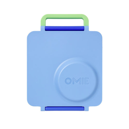 Lonchera accesorio para comida antiderrame niño OMIELIFE bento box azul agarradera verde