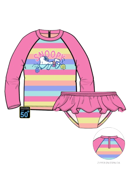 Traje de baño Swim Snoopy bebé niña St Jacks 0430005301