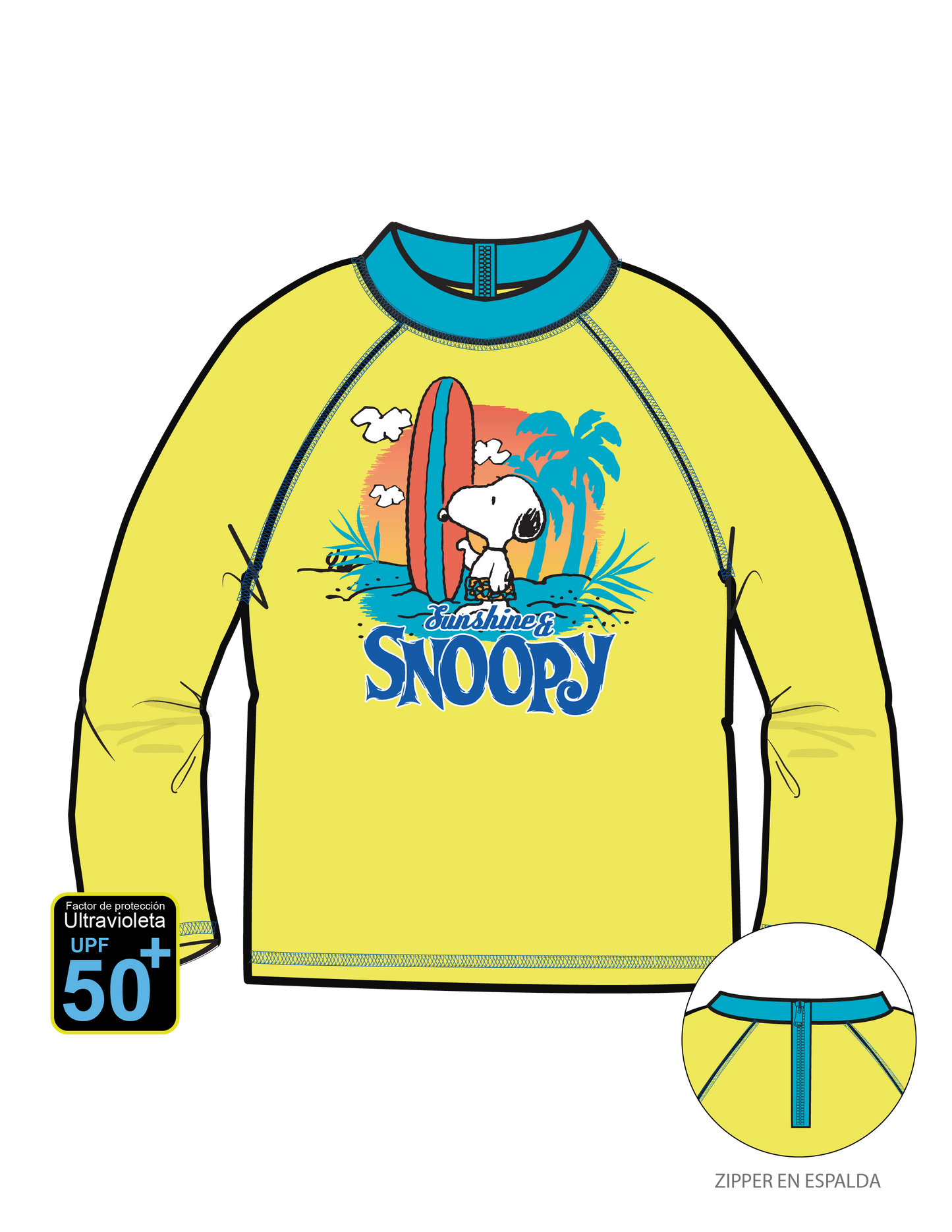 Camisa de baño Snoopy Surf bebe Niño St Jacks 0430005401