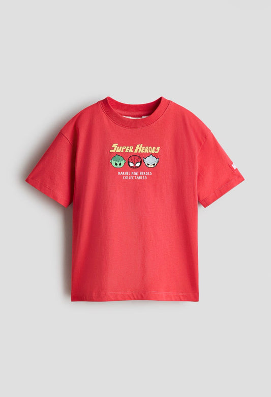 Camisa roja niño Spiderman hulk ironman H&M 1336998 004 44 3 7659