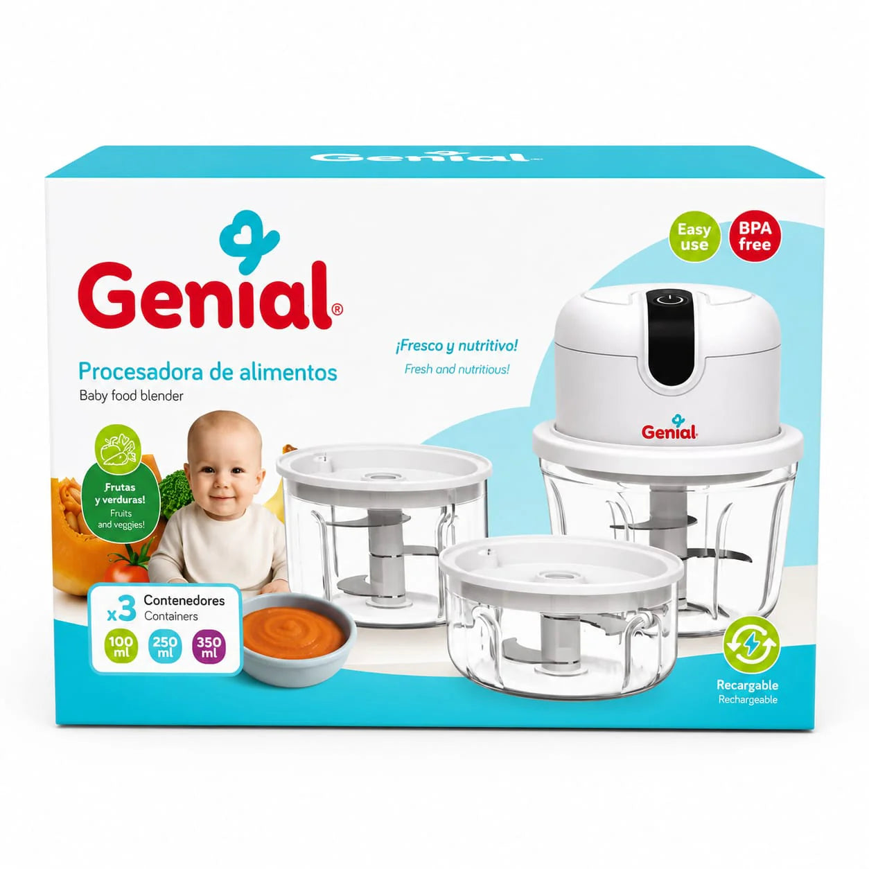 Procesador de alimentos bebe niño niña Genial