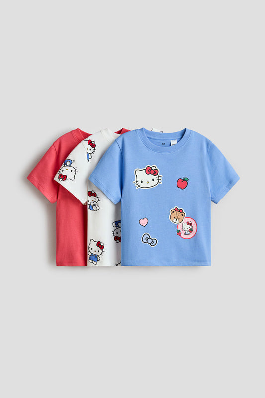 Set 3 camisas roja blanca azul Hello Kitty H&M 0937175108