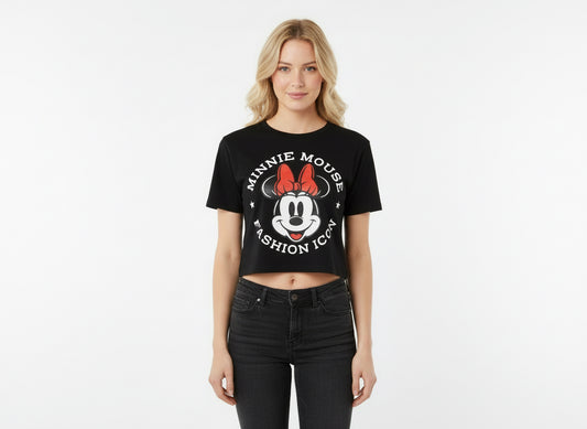 Camisa minnie dama mujer negro B1-AD-3368C juvenil disney 490390