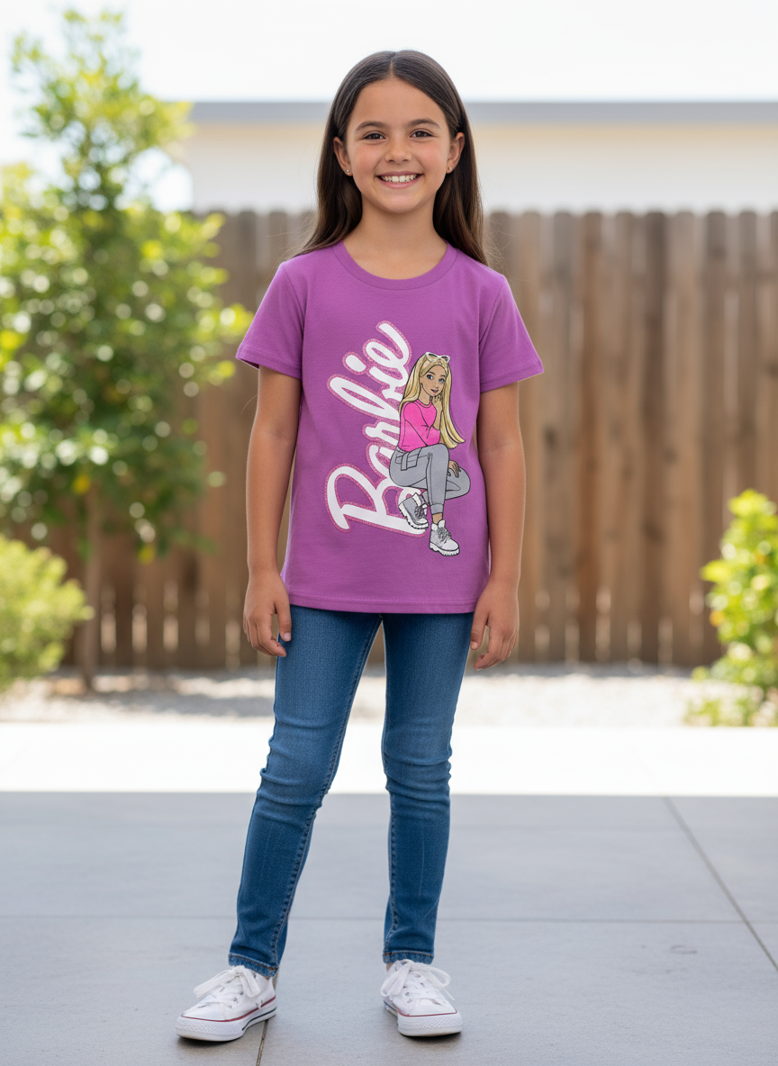 Camisa morada niña Barbie Disney BA-90006
