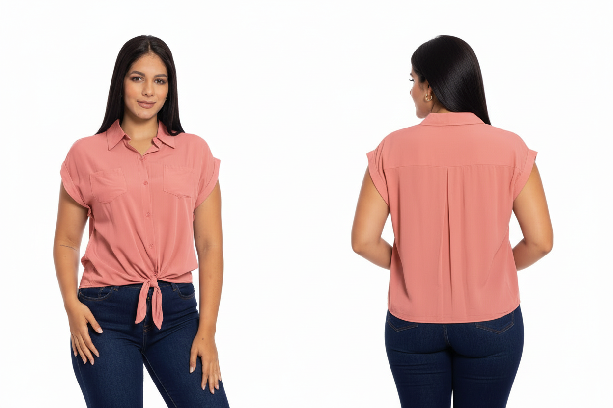 Camisa dama mujer salmón Chic mi CTD1014-6 490390