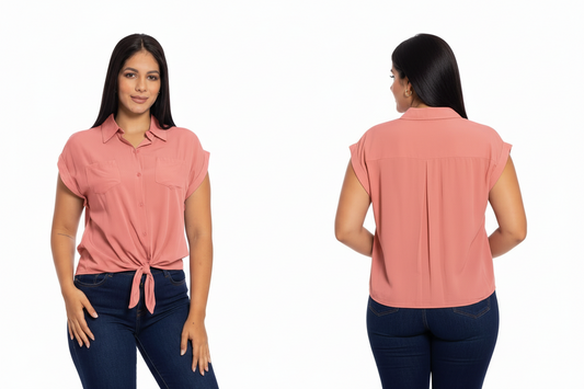 Camisa dama mujer salmón Chic mi CTD1014-6 490390