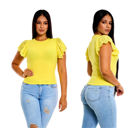 Camisa Blusa Dama Chic mi amarillo CTD1170-5 390345