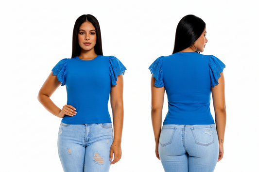 Camisa Blusa Dama Chic mi azul CTD1170-5 390345