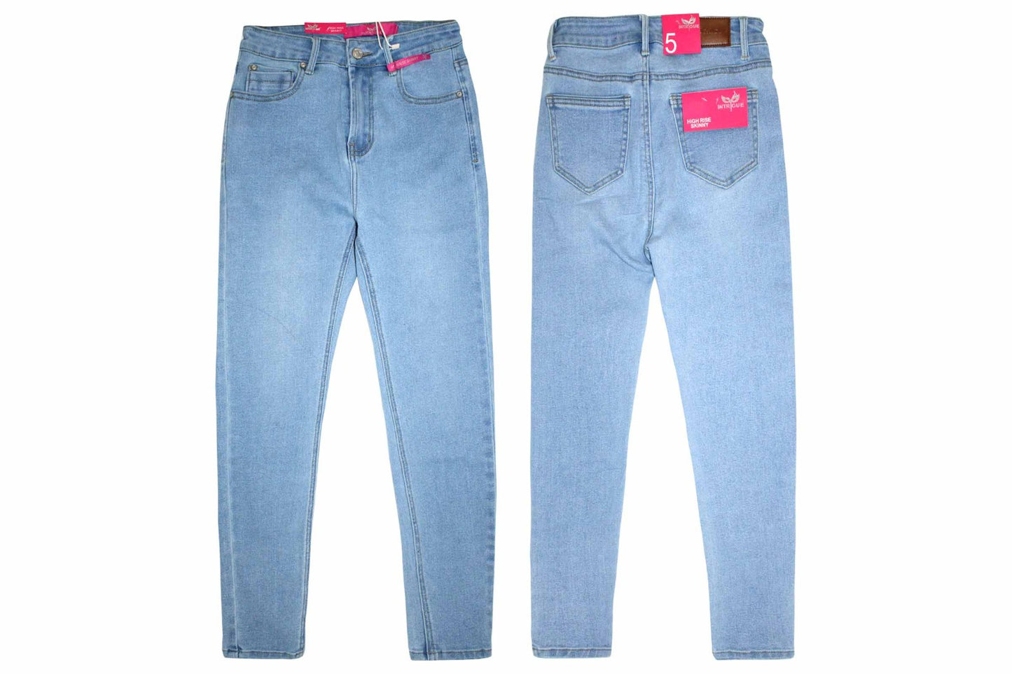 Jeans dama Pantalon tiro alto azul claro tallas 3 al 15 Intrigue  IN2-1864 690590