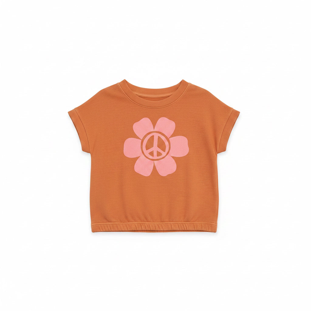 Camisa naranja flor niña Cat & Jack promo 3x1000