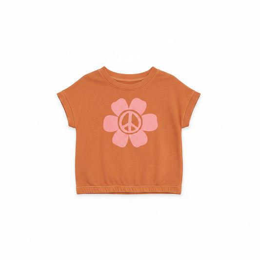 Camisa naranja flor niña Cat & Jack promo 3x1000