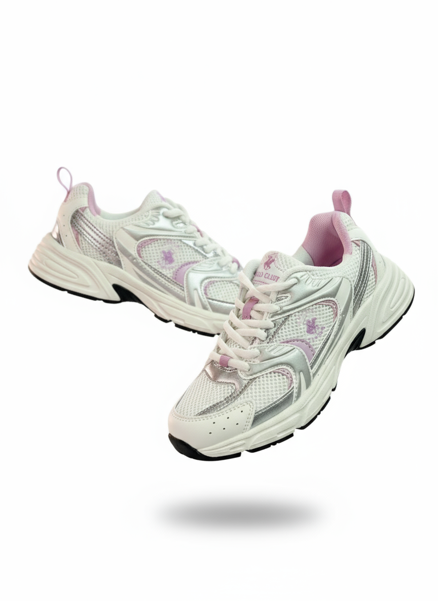 Tenis blanco morado Polo adulto mujer JENNY-WHPP-W5-B 12901090 dama niña