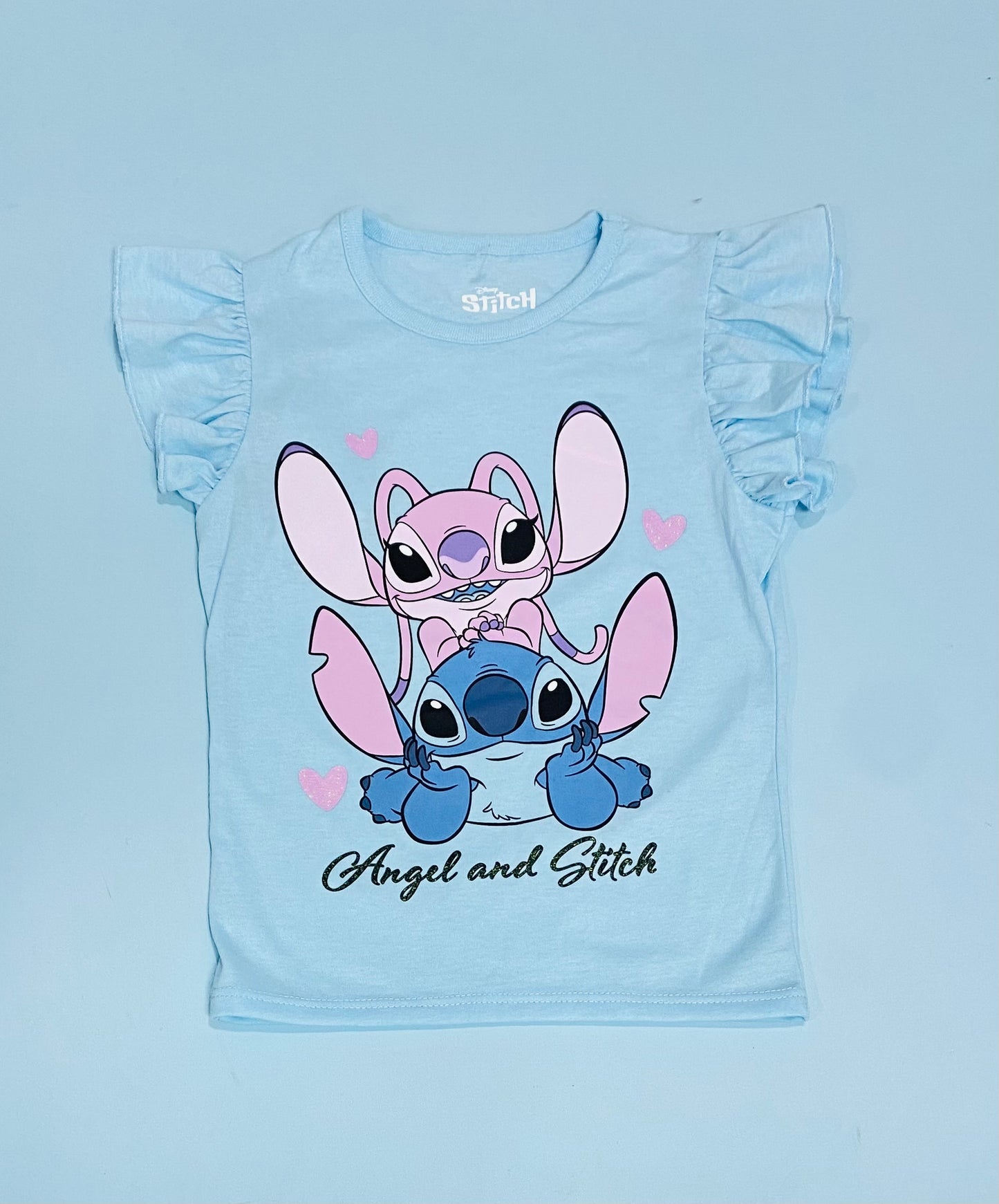 And Stitch Camiseta De Stich Camiseta De Stitch Negra Estampada En