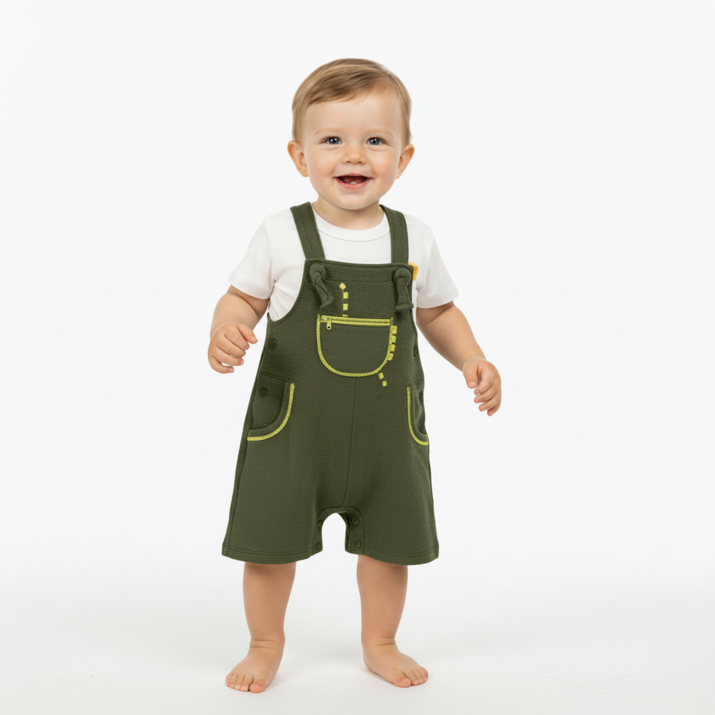 Set 2 piezas overall verde dinosaurio quimby bebe Niño 34229-000106