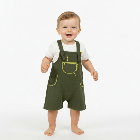 Set 2 piezas overall verde dinosaurio quimby bebe Niño 34229-000106